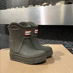 Hunter Kids Charcoal Rain Boots